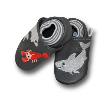 Krabbelschuhe Hai, Delfin & Krabbe